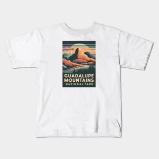 Vintage Poster of Guadalupe Mountains National Park Kids T-Shirt